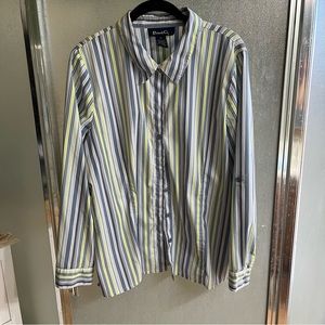 Denim & co stripped blouse